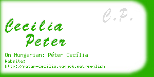 cecilia peter business card