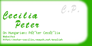 cecilia peter business card